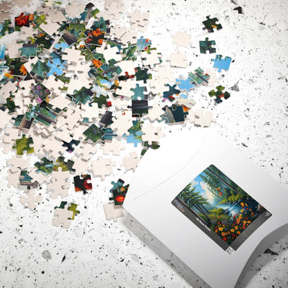 Nature Landscape Puzzle - Scenic Forest Butterflies, Relaxing Family Activity, Gift for Nature Lovers, Adult Jigsaw Game, Eco-Friendly Fun Puzzle The Puzzle Chest