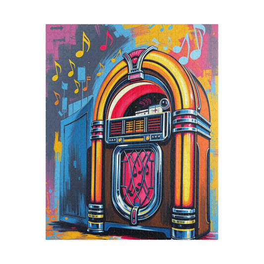 Retro Jukebox Puzzle - Pop Art Jigsaw Game, Fun Family Activity, Music Lovers Gift, Home Entertainment, Vintage Style, Entertaining Activity 520 pcs (Vertical) Puzzle The Puzzle Chest