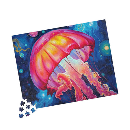 Colorful Jellyfish Jigsaw Puzzle, Vibrant Ocean Artwork, Family Game Night, Friend Gift for Sea Lovers, Fun Activity for Adults Puzzle The Puzzle Chest