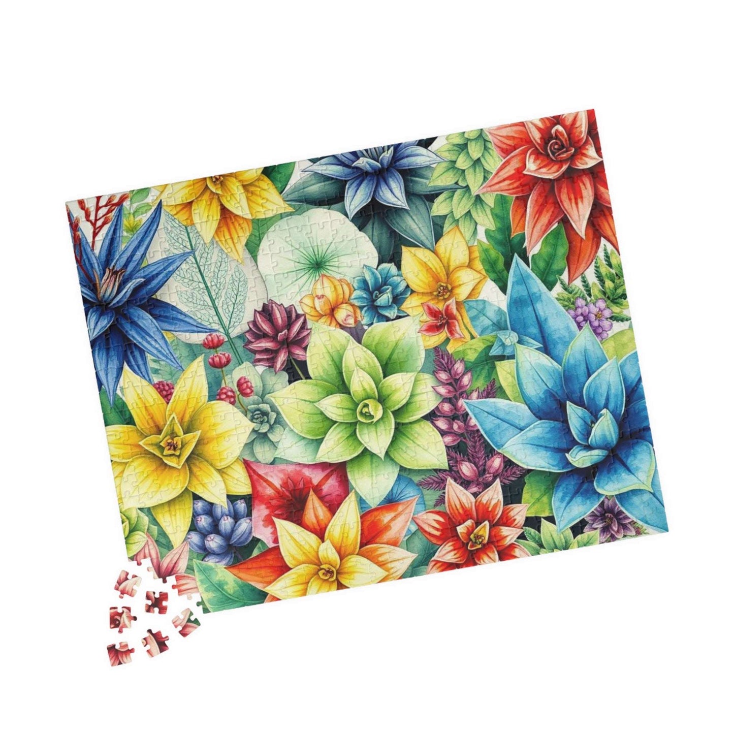 Vivid Petalscape Floral Jigsaw Puzzle - 110, 252, 520, 1014-piece Bright Flower Puzzle
