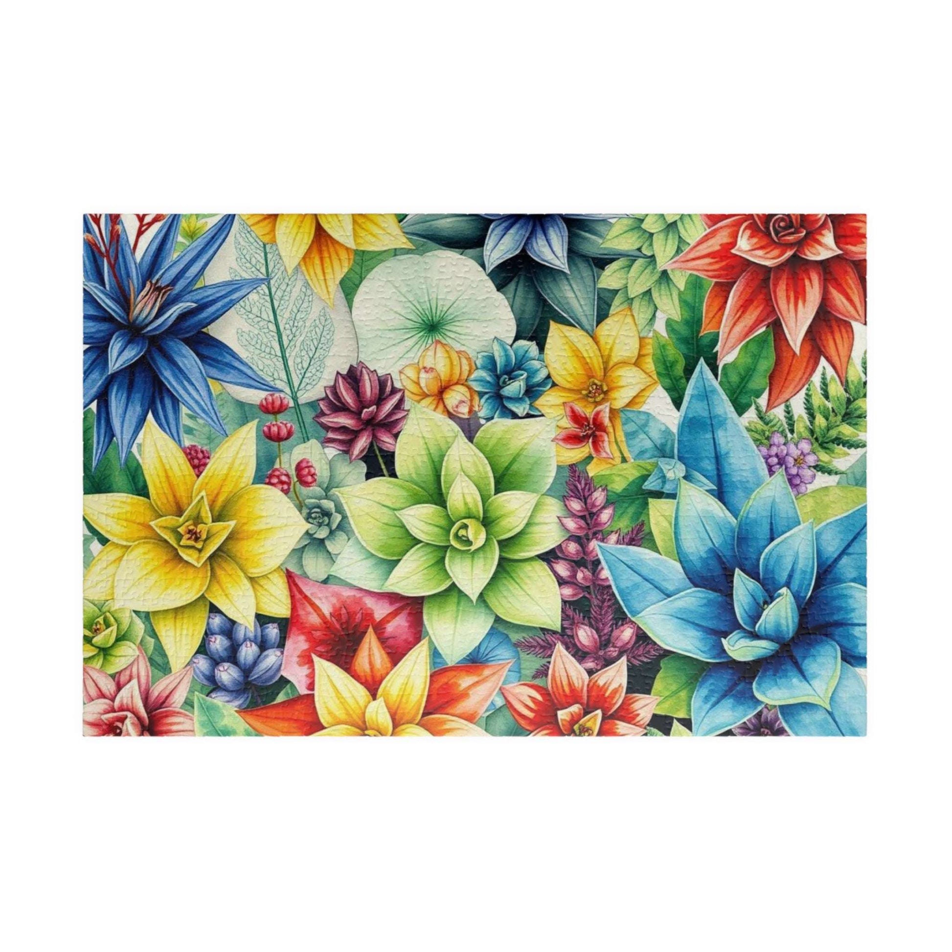 Vivid Petalscape Floral Jigsaw Puzzle - 110, 252, 520, 1014-piece Bright Flower Puzzle