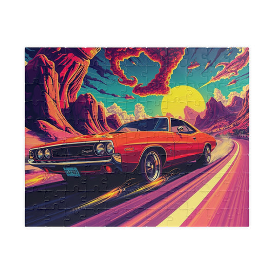 Retro Car Puzzle, Nostalgic Jigsaw Game for Adults, Vintage Vehicle Gift for Friends, Family Activity or Solo Fun, Brain Teaser, Mindfulness 110 pcs (Horizontal) Puzzle The Puzzle Chest