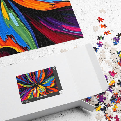 Close-up Abstract Flower Jigsaw Puzzle - Colorful Floral Art Puzzle The Puzzle Chest