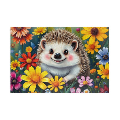 Cute Hedgehog Jigsaw Puzzle - 110 to 1014 Pieces, Family Fun Game Night, Animal Lover Holiday or Birthday Gift for Friend 1014 pcs (Horizontal) Puzzle The Puzzle Chest