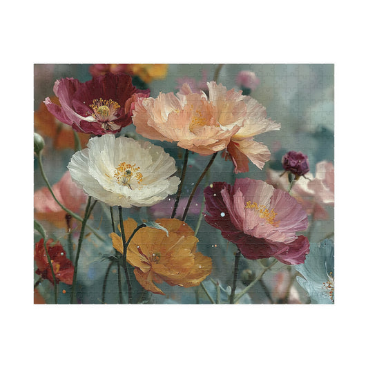 Dreamy Floral Art Jigsaw Puzzle - Whimsical Wildflowers, Botanical Artwork