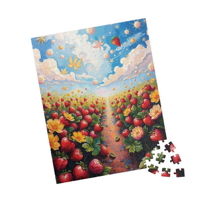 Strawberry Patch Jigsaw Puzzle, Magical Fruit Garden, Fun Family Activity, Relaxing Pastime, Best Gift for Puzzle Enthusiasts, Mindfulness Puzzle The Puzzle Chest