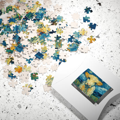 Van Gogh Style Highland Cow Puzzle | 110-1014 Piece Farm Animal Jigsaw Puzzle The Puzzle Chest