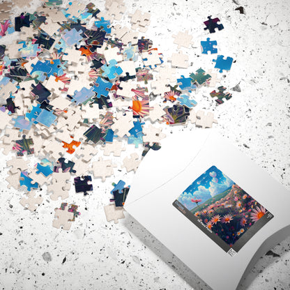Beautiful Floral Landscape Puzzle | Artistic Jigsaw, Nature-Inspired Gift, Relaxing Activity, Home Decor, Family Fun, Mindfulness Craft Puzzle The Puzzle Chest
