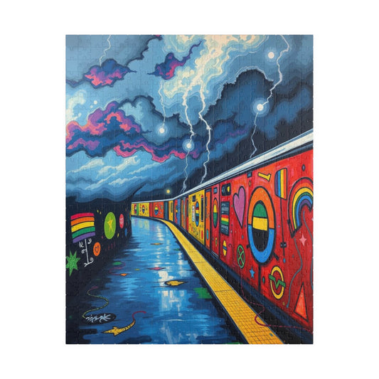 Colorful Urban Art Puzzle - 110, 252, 520, 1014 Pieces LGBTQ+ Jigsaw Game for Adults, Perfect Gift for Puzzle Lovers, Family Game Night,