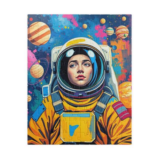 Colorful Astronaut Puzzle, Pop Art Space Themed Jigsaw Game, Best Gift for Space Lover, Mindfulness Activity, Fun Family Home Entertainment 110 pcs (Vertical) Puzzle The Puzzle Chest
