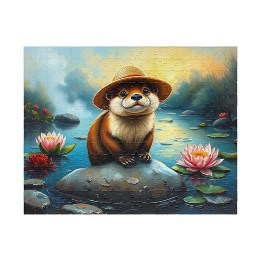 Adorable Otter Jigsaw Puzzle - Perfect for Family Fun, Gift for Nature Lover and Puzzle Enthusiasts, Brain Teaser 252 pcs (Horizontal) Puzzle The Puzzle Chest