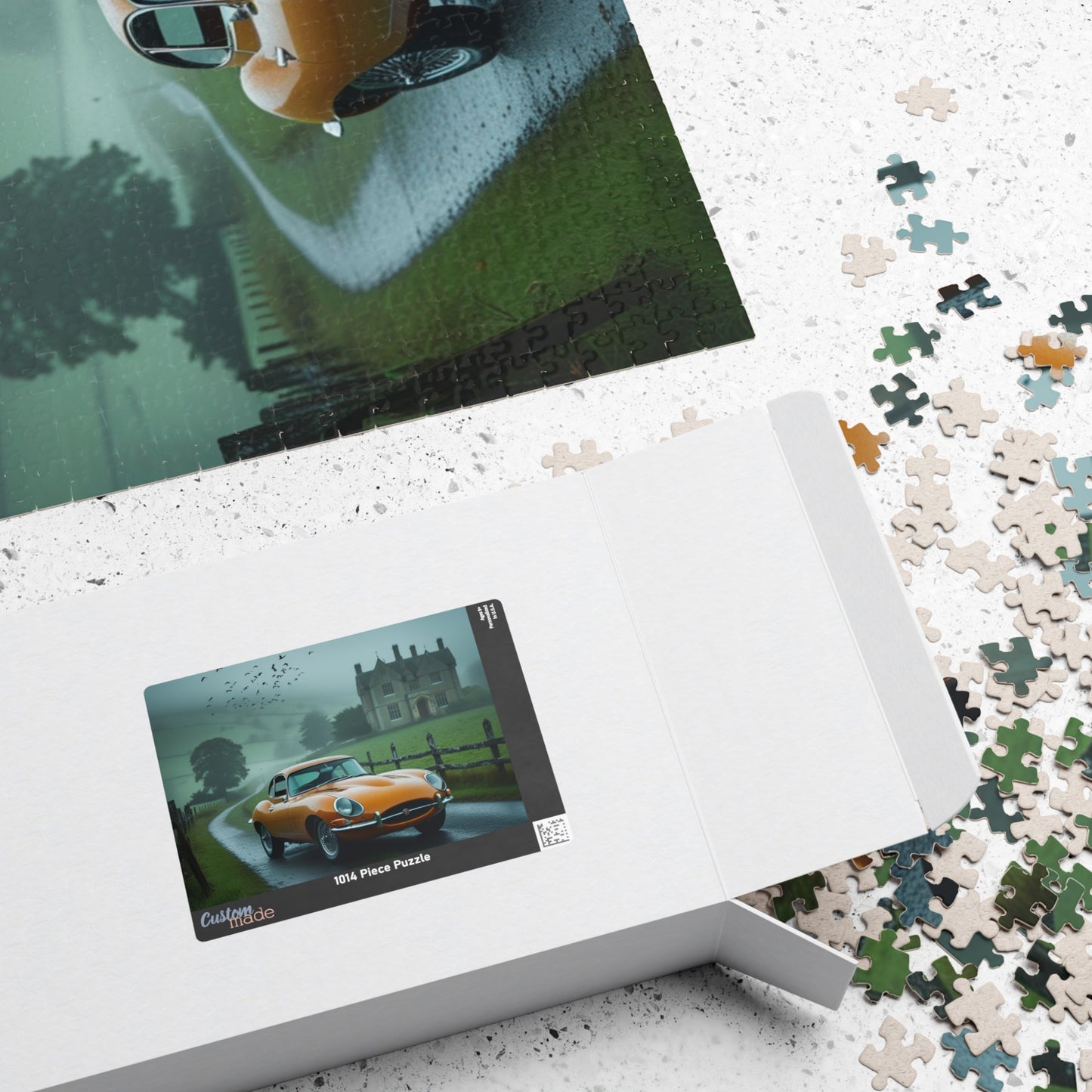 Vintage Car Puzzle, 110-1014 Piece 1961 Classic Auto Jigsaw Game Puzzle The Puzzle Chest