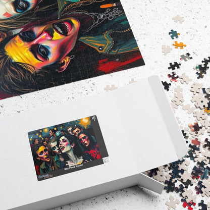Gothic Party Jigsaw Puzzle, Artistic Puzzle for Adult Entertainment, Ideal for Game Night Solo Fun, Creative Outlet, Gift for Dark Art Lover Puzzle The Puzzle Chest