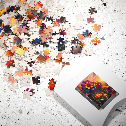 Fantasy Botanical Garden Puzzle, 110 252 520 1014-Piece Jigsaw Game, Colorful Oversized Flowers and Twisting Vines for Relaxation, Giftable Puzzle The Puzzle Chest