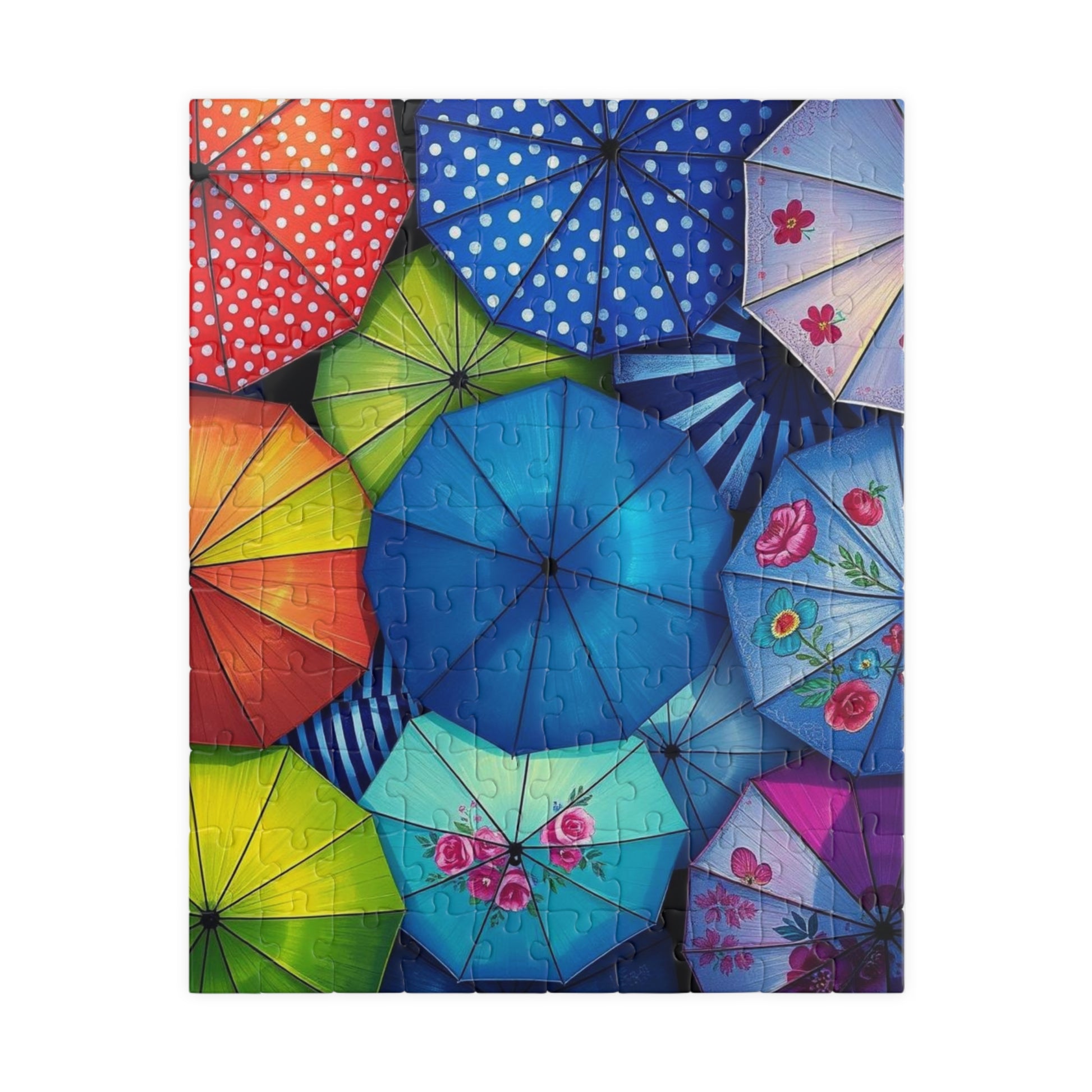 Chaotic Umbrella Puzzle Jigsaw Game - Vibrant Collage Design, Family Bonding Time, Mental Workout, Unique Gift for Friends 110 pcs (Vertical) Puzzle The Puzzle Chest