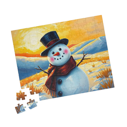 Lonely Snowman Puzzle, 110-1014 Piece Nostalgic Winter Jigsaw Game for Adults, Family Fun, Holiday Entertainment, Gift for Puzzle Lovers