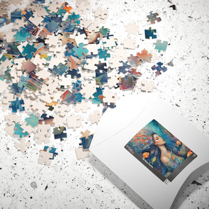 Mermaid Close-Up Jigsaw Puzzle, Serene Underwater Ocean Scene, Mindful Escape, Quiet Leisure Activity, Enthusiast Hobbyist Best Unique Gift