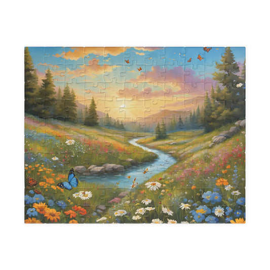 Serene Nature Puzzle - 110, 252, 520, 1014-piece, Family Activity, Home Decor, Gift for Nature Lovers, Mindfulness, Challenge Your 110 pcs (Horizontal) Puzzle The Puzzle Chest