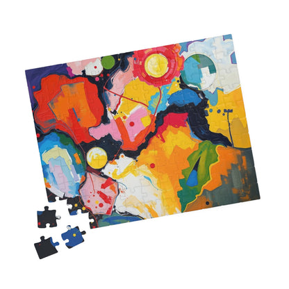 Vibrant Art Abstract Puzzle, Colorful Jigsaw Puzzle for Adults Puzzle The Puzzle Chest