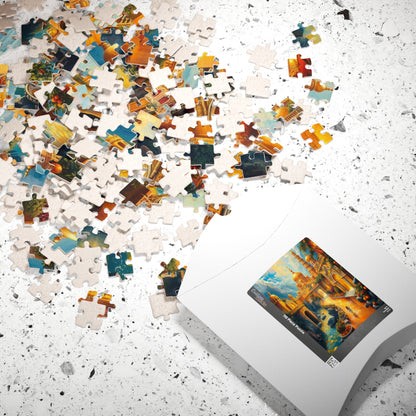 New Jerusalem Jigsaw Puzzle, Shining City of Gold and Crystal, Faith-Based Tabletop Game, Religious Theme, Mindfulness Activity, Giftable Puzzle The Puzzle Chest