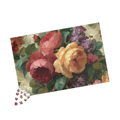 Floral Vintage Roses Jigsaw Puzzle