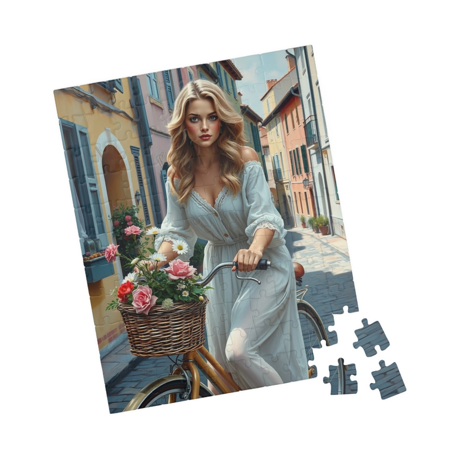 Vintage Bicycle Woman Jigsaw Puzzle Puzzle The Puzzle Chest
