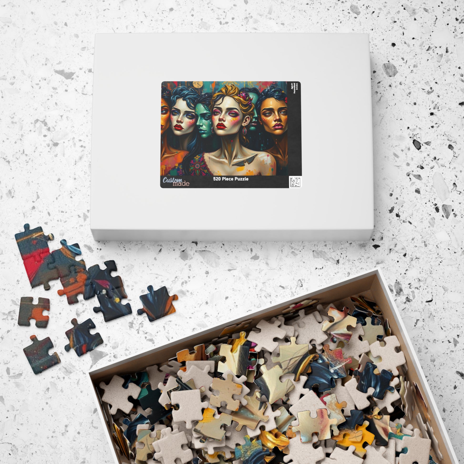 Artistic Women Puzzle, Colorful Puzzle for Gothic Art Lovers, Creative Gift for Friends and Family, Relaxing Activity, Solo Fun Brain Teaser Puzzle The Puzzle Chest