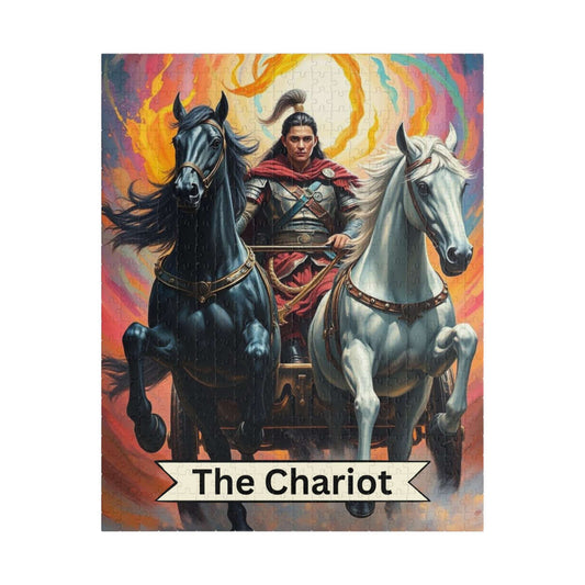 Mystical Chariot Puzzle - Tarot Card Style Jigsaw 110, 252, 520, 1014-piece, Gift, Game Night, Family Fun, Mind Teaser, Collector's Item 520 pcs (Vertical) Puzzle The Puzzle Chest