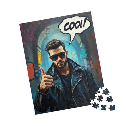 Cool Vibe Puzzle - Pop Art Jigsaw Game, Fun Gift for Friend, Family, Game Night, Unique Nostalgic Birthday/Christmas Present, Vintage Design