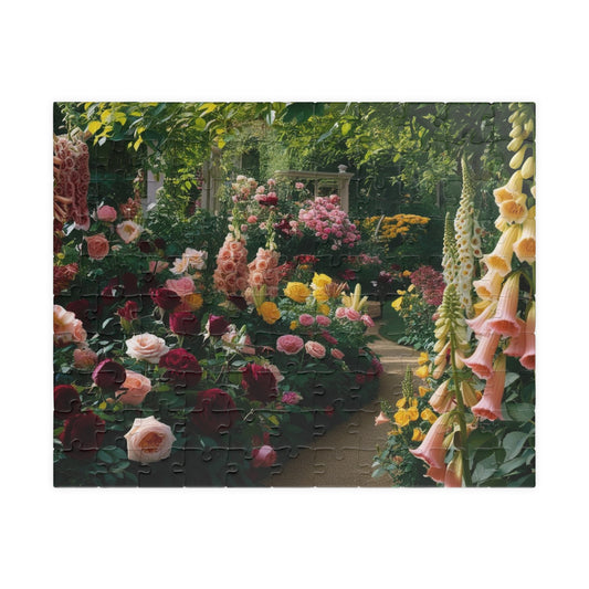 Garden Floral Puzzle, Relaxing Nature Scene, 110, 252, 520, 1014-piece Flower Adult Jigsaw Game, Family Fun, Gifts, Gardening Enthusiasts 110 pcs (Horizontal) Puzzle The Puzzle Chest