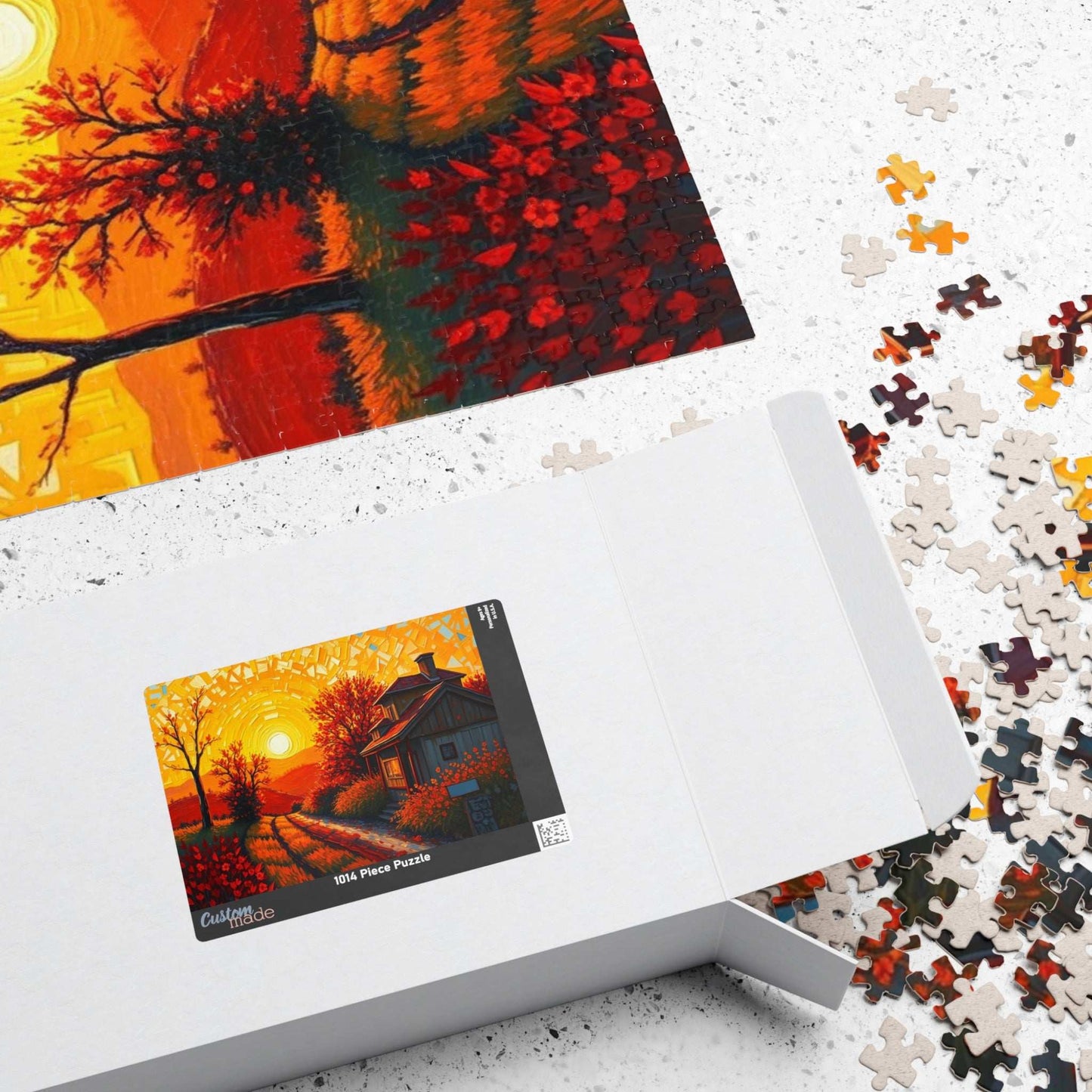 Sunset Cottage Puzzle, 110 to 1014-piece Jigsaw, Relaxing Home Entertainment, Gift for Puzzle Lover, Mindful Family Activity, Cozy Night In Puzzle The Puzzle Chest