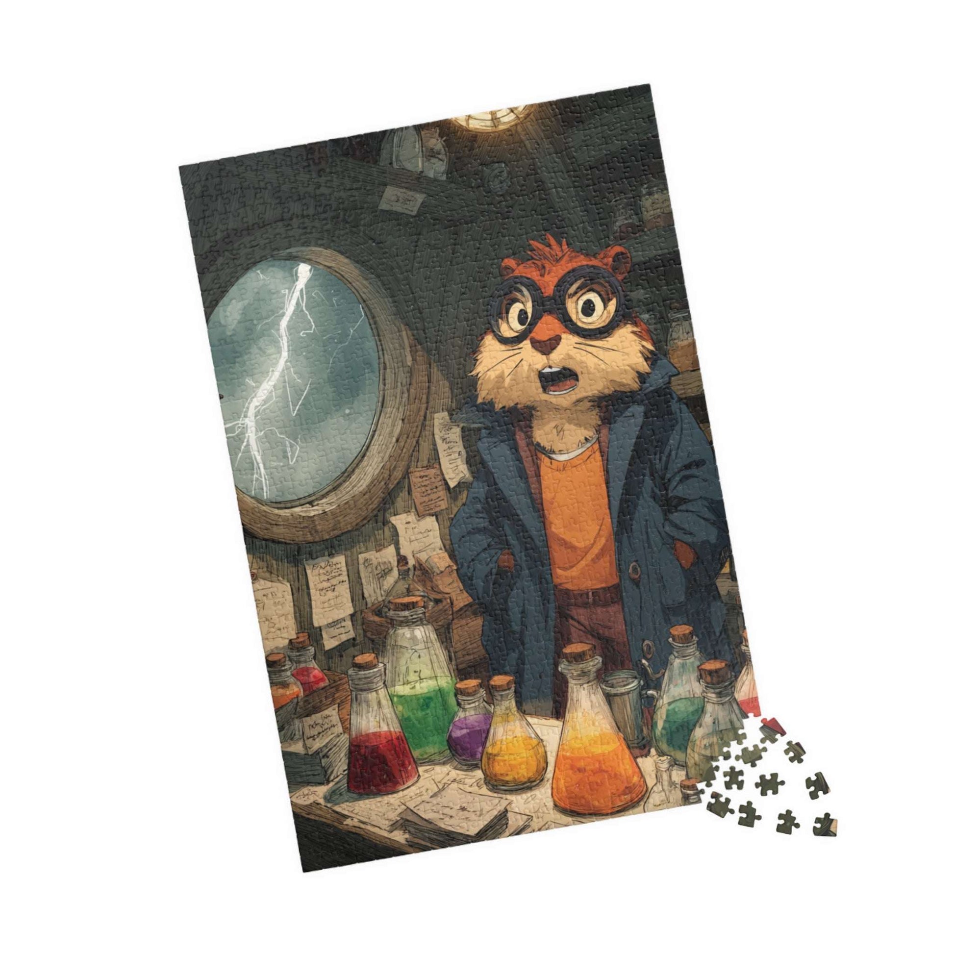 Squirrel Scientist Jigsaw Puzzle - Animal Science-Themed Puzzle, Perfect Gift for Kids, Family Game Night 1014 pcs (Vertical) Puzzle The Puzzle Chest