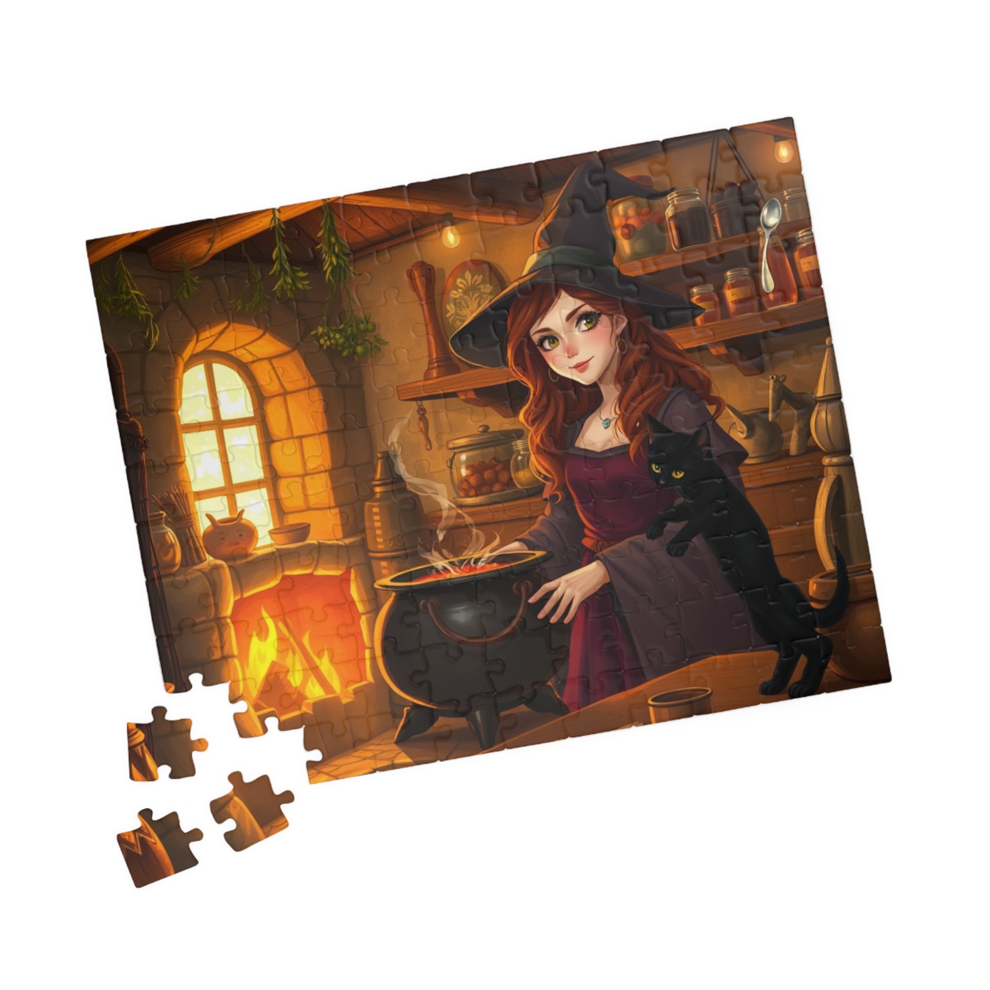 Enchanting Witch Jigsaw Puzzle for Cozy Nights, Perfect for Halloween, Solo Fun or Family Night, Gift for Puzzle Lovers Puzzle The Puzzle Chest