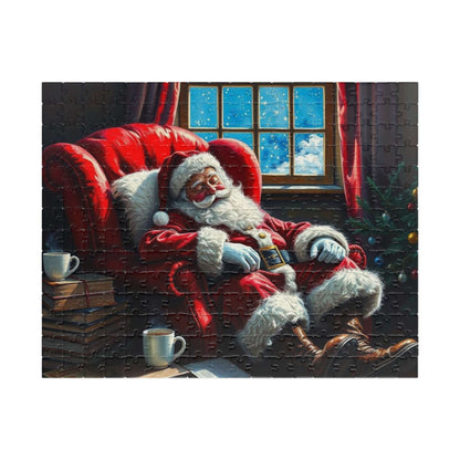 Cozy Santa Jigsaw Puzzle for Adults Holiday Fun, Christmas Themed Puzzle
