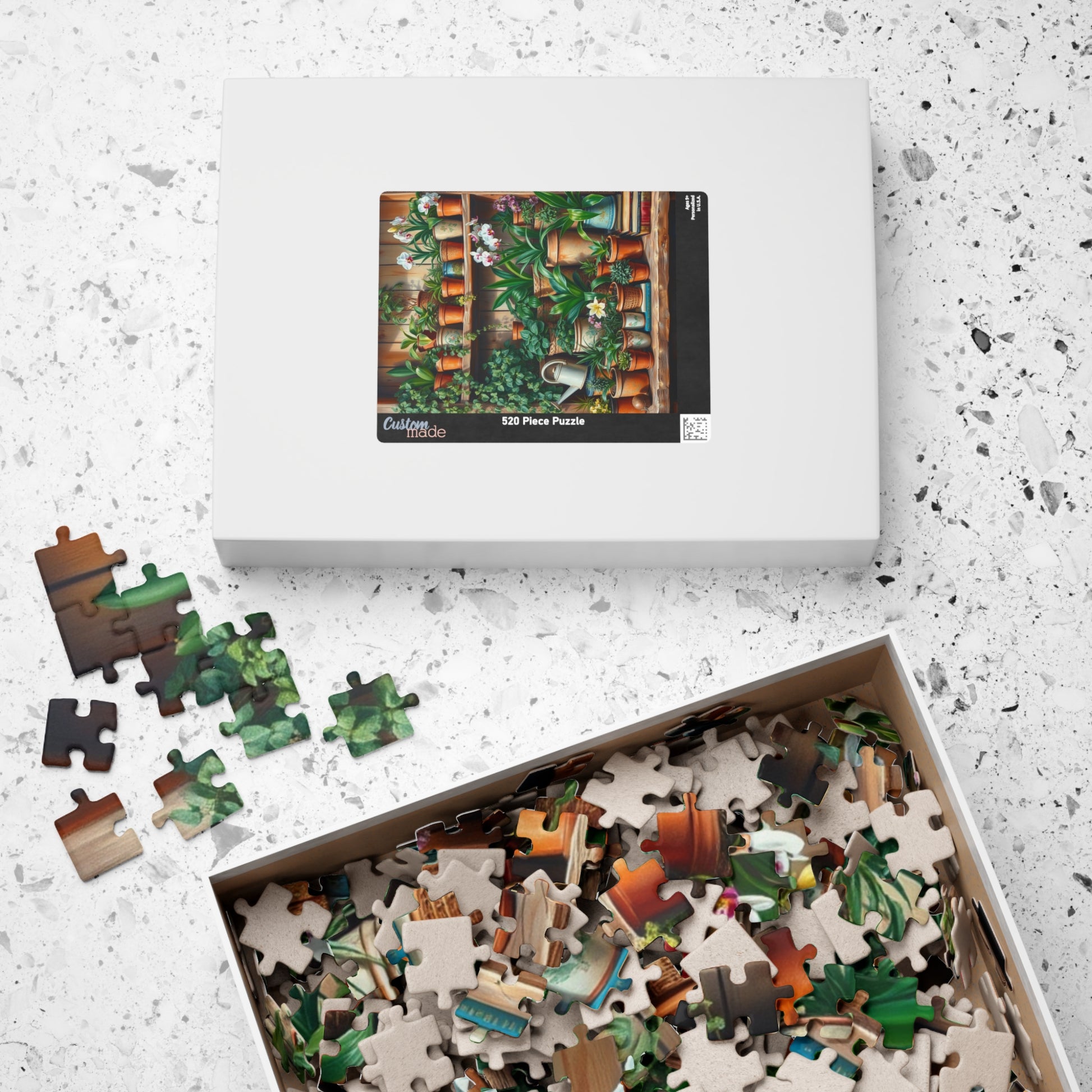 Botanical Garden Puzzle - Wooden Plant Shelf 110, 252, 520, 1014-piece | Nature Lover Gift, Family Activity, Botanical Art, Eco-Friendly Fun Puzzle The Puzzle Chest