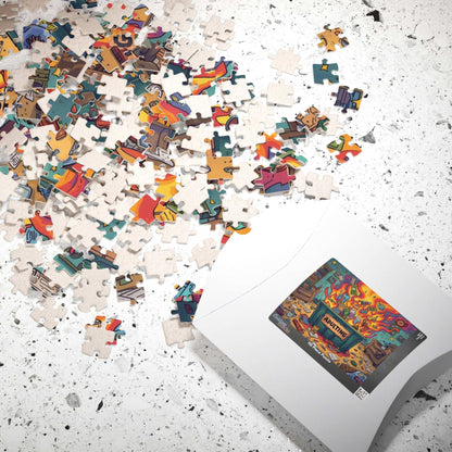 Adulting Dumpster Fire Jigsaw Puzzle - Funny Meme Theme, Mindfulness Activity, Holiday Birthday Gift for Adults, Entertainment, Brain Teaser Puzzle The Puzzle Chest