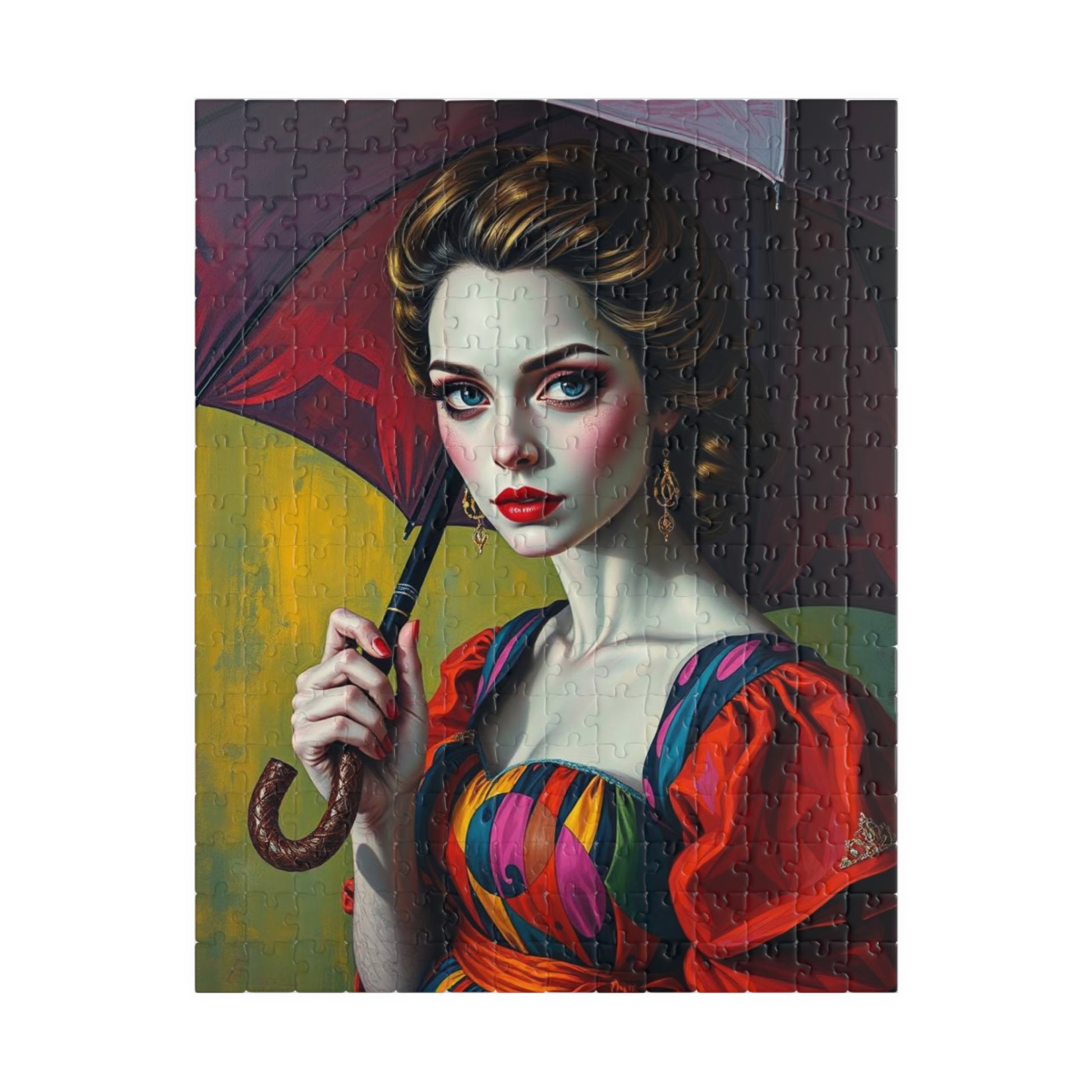 Vintage Woman Portrait Jigsaw Puzzle - 110-1014 Pieces, Gift for Art Lovers, Home Entertainment Family Fun, Rainy Day Activity, Collectible 252 pcs (Vertical) Puzzle The Puzzle Chest