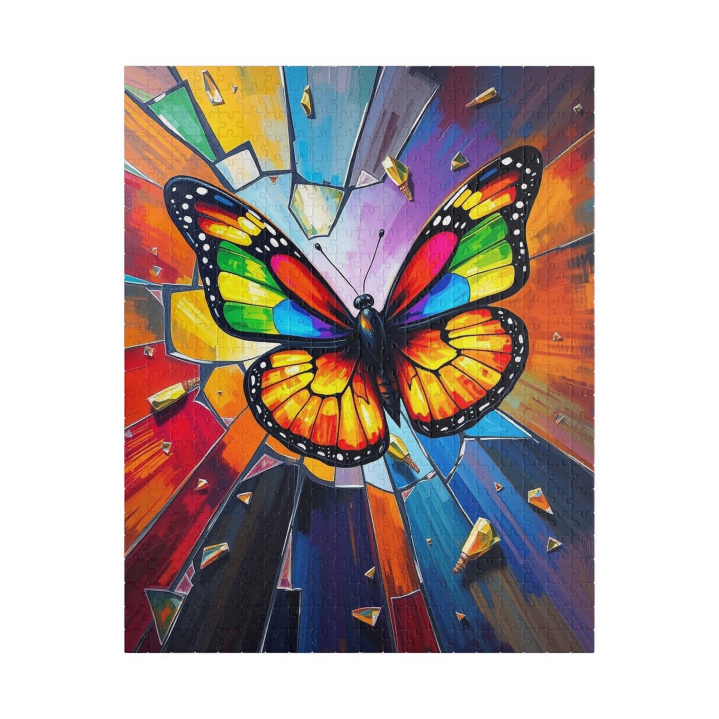 Colorful Butterfly Jigsaw Puzzle - 110, 252, 520, 1014-Piece, Stress Relief Game, Fun Family or Solo Activity, Home Entertainment Gift Idea