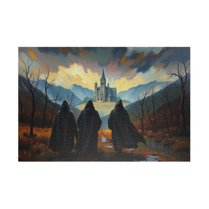 Twilight Pilgrimage Jigsaw Puzzle for Adult, Gothic Puzzle, Dark Fantasy Landscape Puzzle, Gift for Puzzle Lover, 1000-Piece Puzzle Mindful 1014 pcs (Horizontal) Puzzle The Puzzle Chest