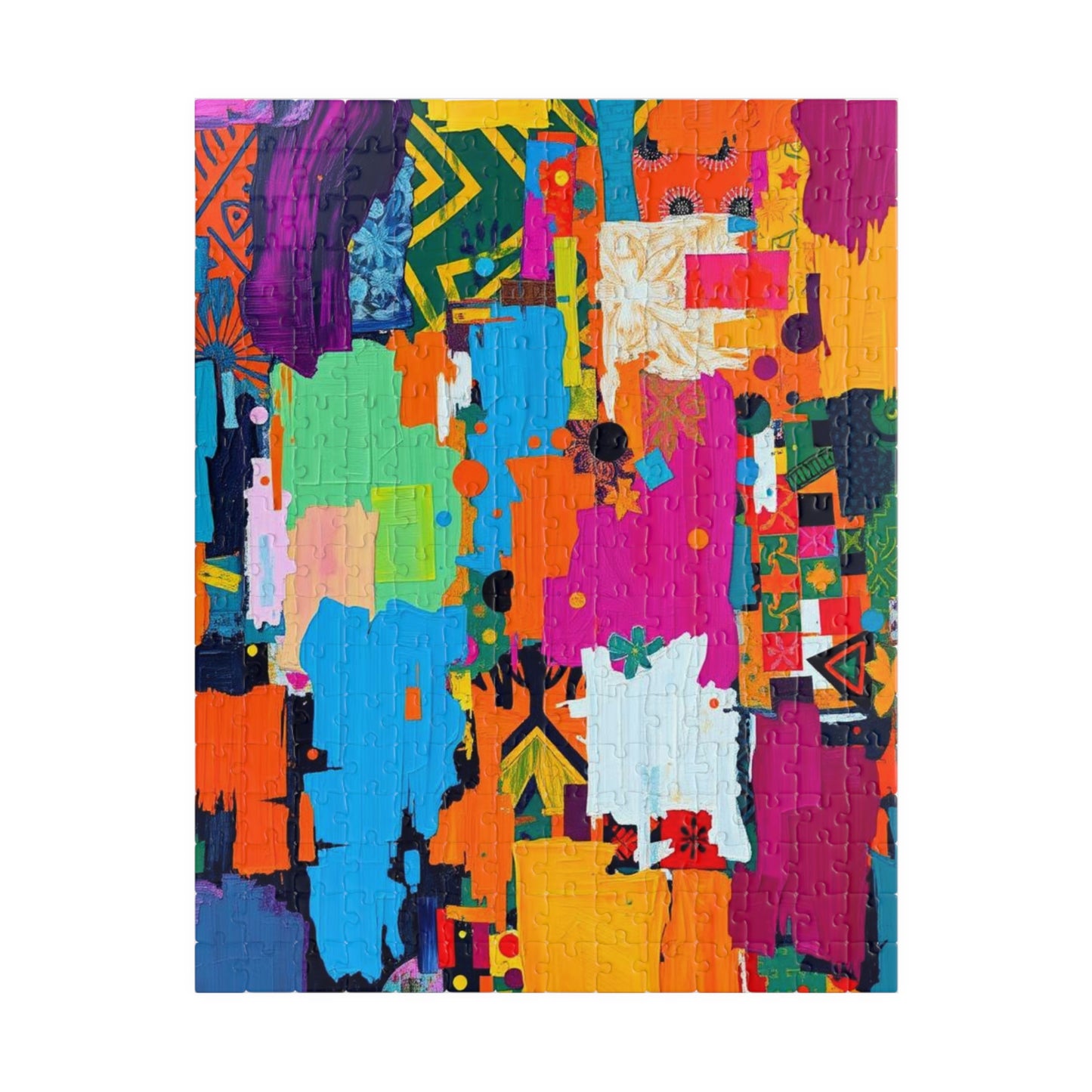 Vibrant Modern Art Puzzle - Colorful Abstract Jigsaw for Family or Solo Fun 252 pcs (Vertical) Puzzle The Puzzle Chest