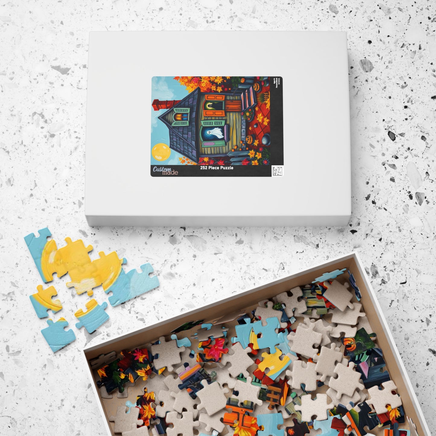 Ghostly Window Watchers Jigsaw Puzzle - Spooky Halloween House, Fun Activity Perfect for Family Game Night, Gift for Friends, Brain Teasers