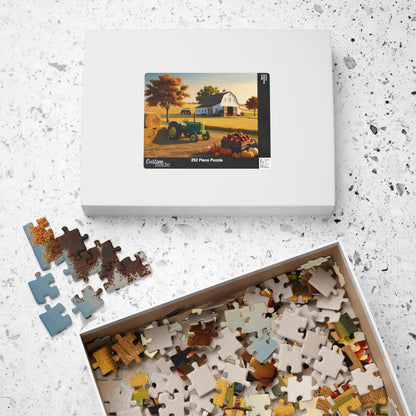 Fall Farm Scene Puzzle - 110-1014 Pieces Landscape Jigsaw Game, Gift for Autumn Lovers, Perfect for Family Game Night, Agricultural Art Puzzle The Puzzle Chest