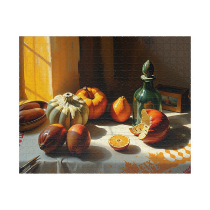 Autumn Still Life Jigsaw Puzzle, Vintage Style Art Design, Cozy Vibes Fun Indoor Activity, Family Game Night, Unique Gift for Puzzle Lovers