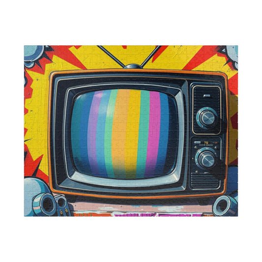 Retro TV Jigsaw Puzzle, Pop Art Design, Puzzle for Adults, Fun Family Activity, Home Entertainment, Gift for Collectors, 110-1014 Pieces 520 pcs (Horizontal) Puzzle The Puzzle Chest
