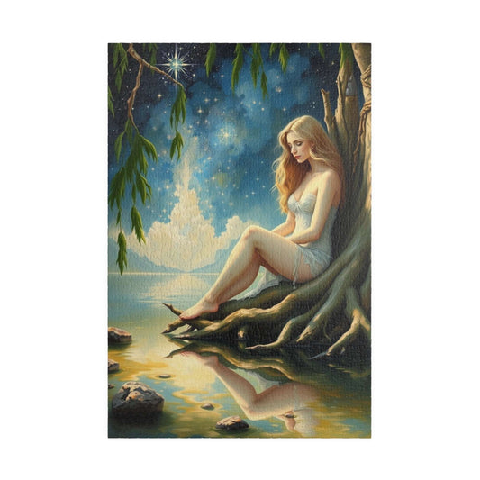 River Nymph Jigsaw Puzzle, Starlit Night and Otherworldly Beauty, 110-1014 Piece, Fantasy Art Gift 1014 pcs (Vertical) Puzzle The Puzzle Chest