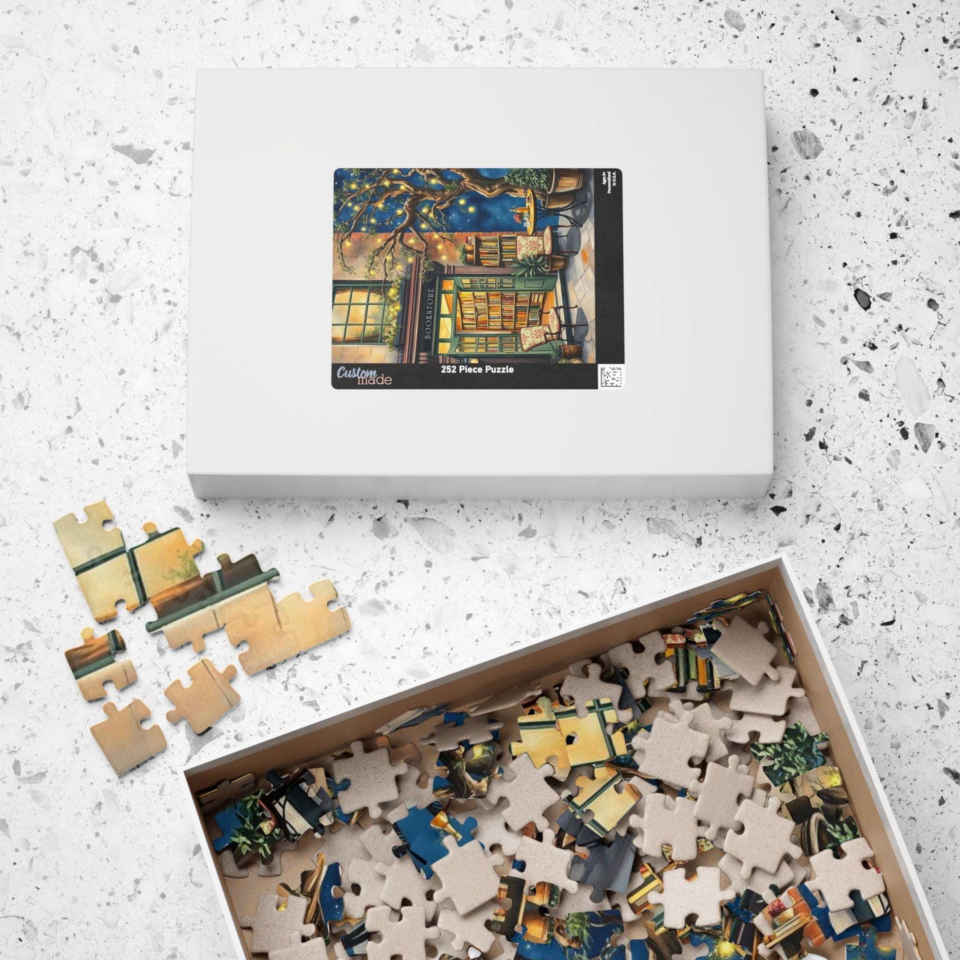 Enchanted Summer Night-Time Bookstore Escape – Jigsaw Puzzle for Book Lovers Puzzle The Puzzle Chest