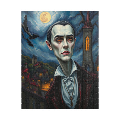 Vampire Gothic Manor Jigsaw Puzzle, Dark Fantasy Stormy Sky Art, Halloween Game, Challenging Adult Toy, Mind-bending Activity, Unique Gift 252 pcs (Vertical) Puzzle The Puzzle Chest