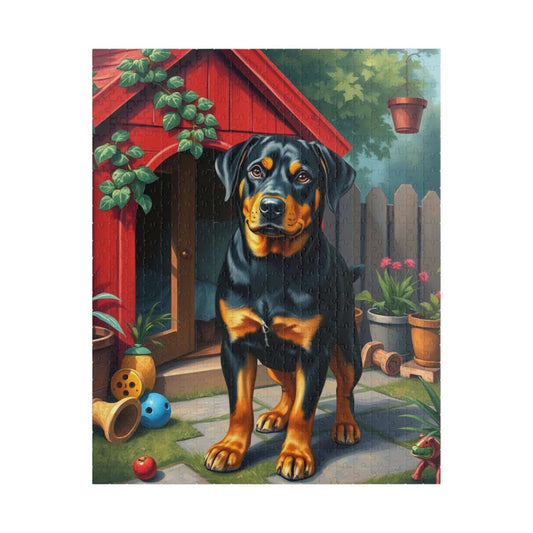Rottweiler Jigsaw Puzzle, Holiday Birthday Gift for Dog Lovers Puzzle Enthusiasts Pet Owner, Family Activity Solo Fun, Home Entertainment 520 pcs (Vertical) Puzzle The Puzzle Chest