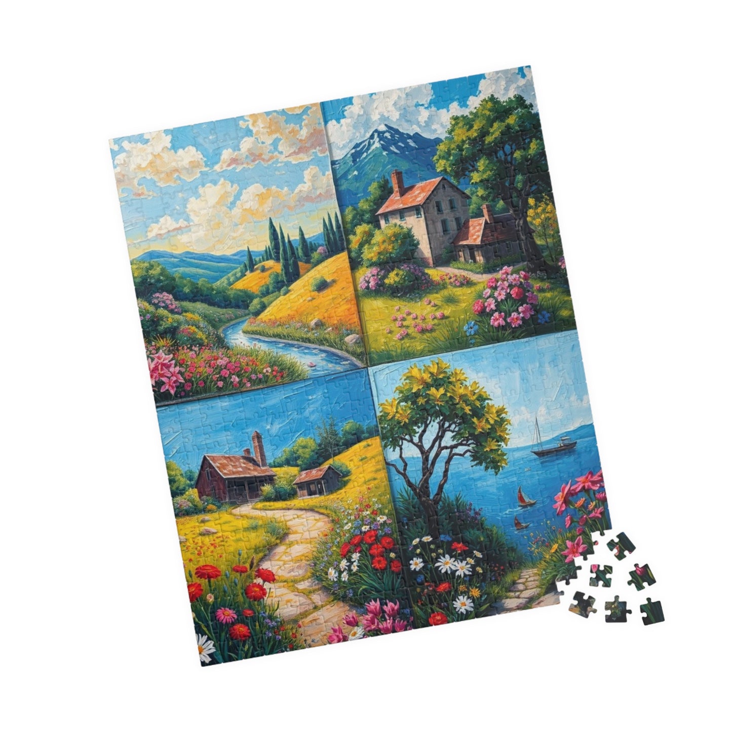 Summer Landscape Jigsaw Puzzle for Adults Creative Activity, Family Fun, Mind Challenge, Holiday Birthday Gift for Friends Puzzle The Puzzle Chest