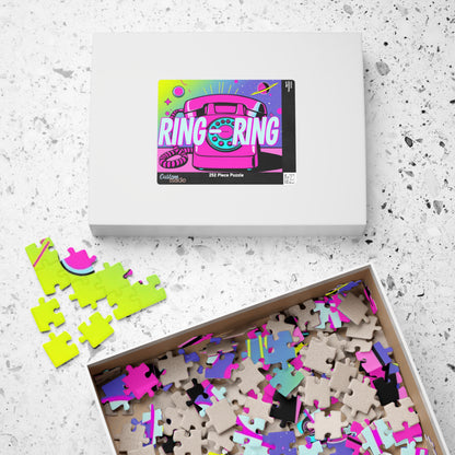 Retro Phone Puzzle - Pop Art Jigsaw Game for Family Fun, Ring-Ring Design, Perfect Birthday Holiday Gift for Friends Home Entertainment Puzzle The Puzzle Chest